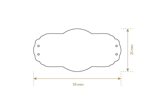 Etiqueta de cuero natural Model EP-M5
