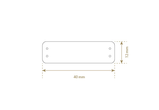 Etiqueta de cuero natural Model EP-M8