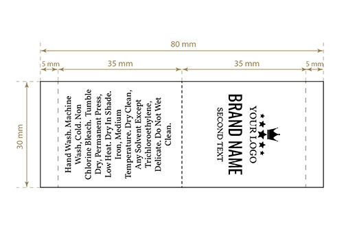 Etiqueta textil tejida Majestic Style Model WL-M40